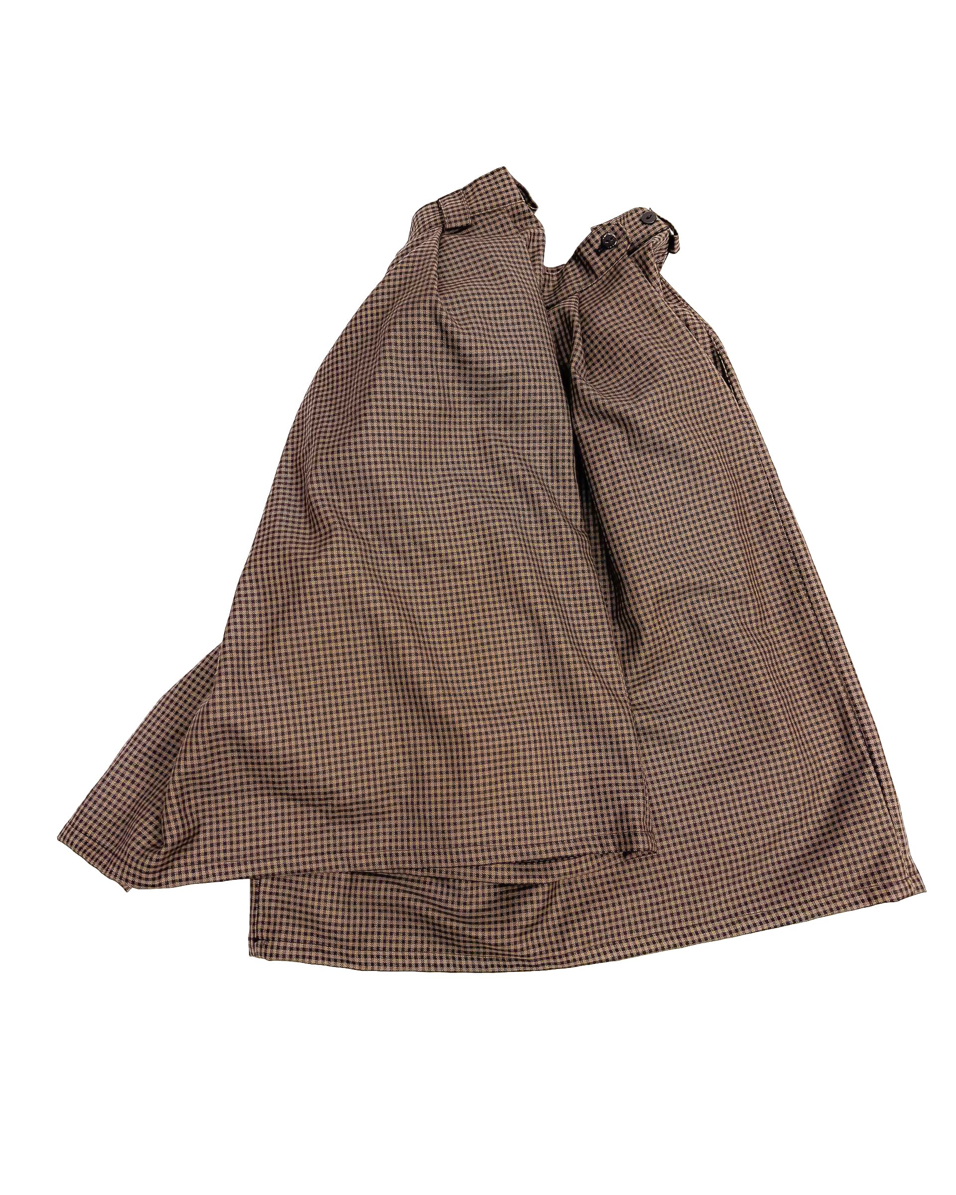 Skeena brown checked skirt