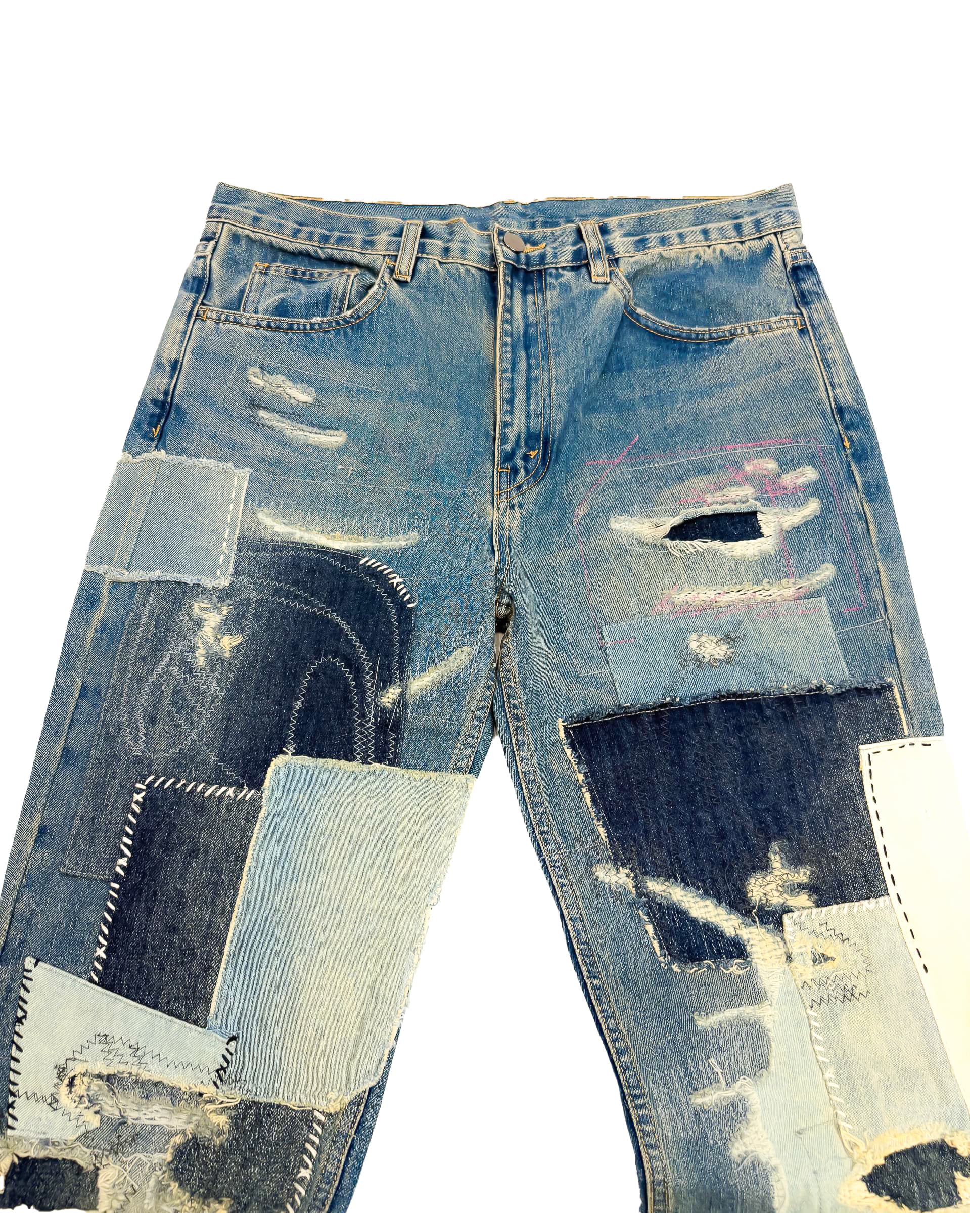 Bravest Studio patch flare denim