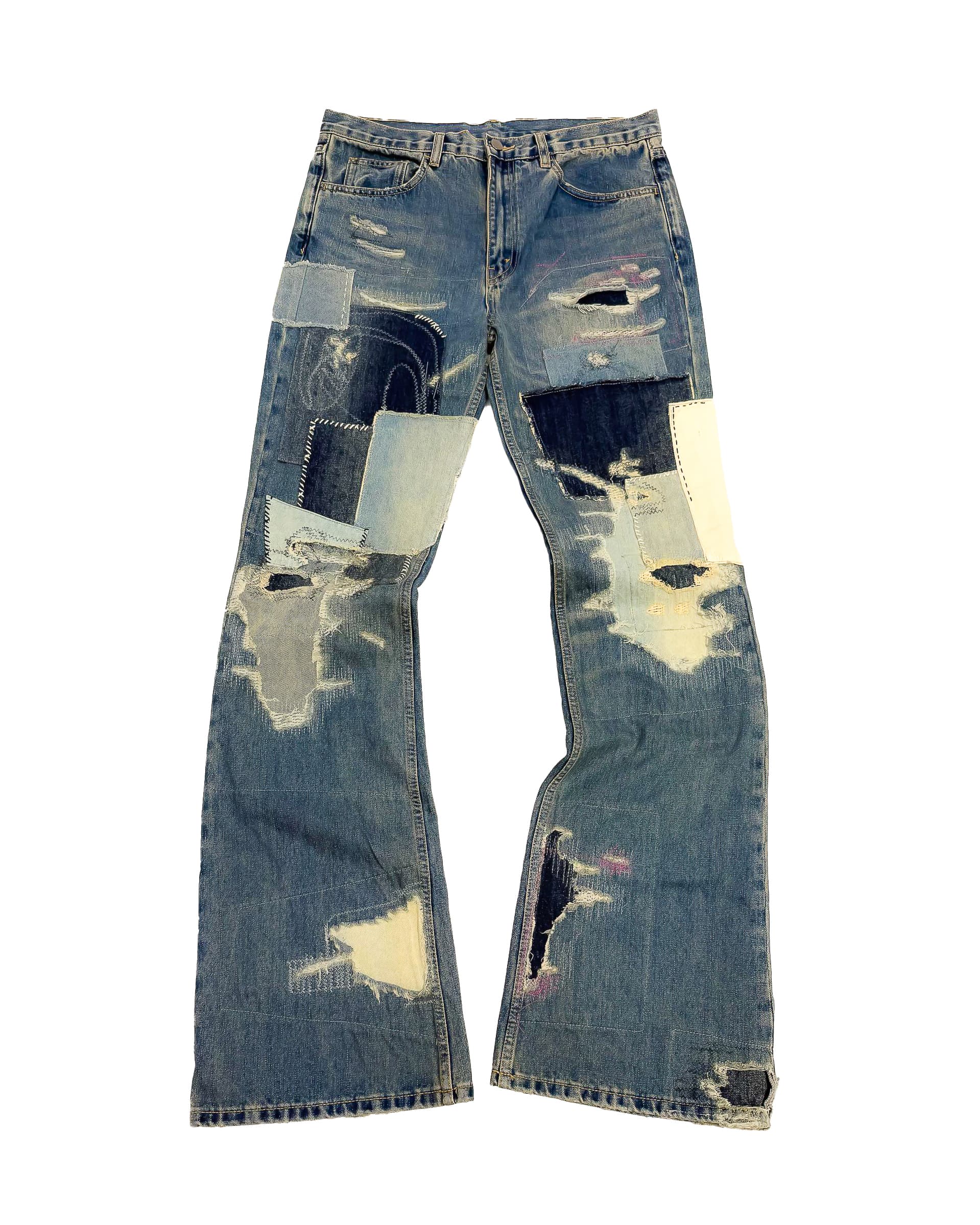 Bravest Studio patch flare denim