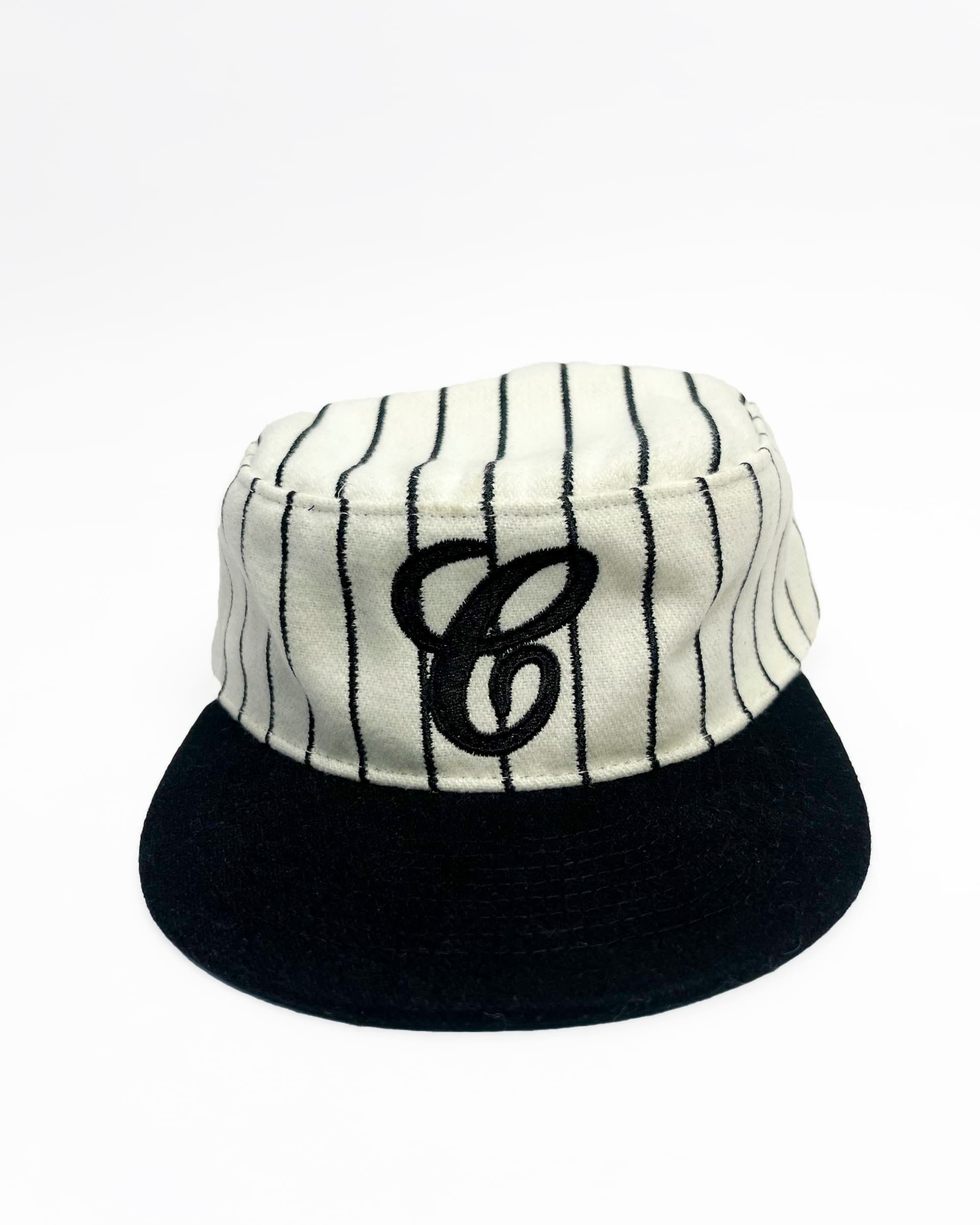 Flat brimmed baseball cap