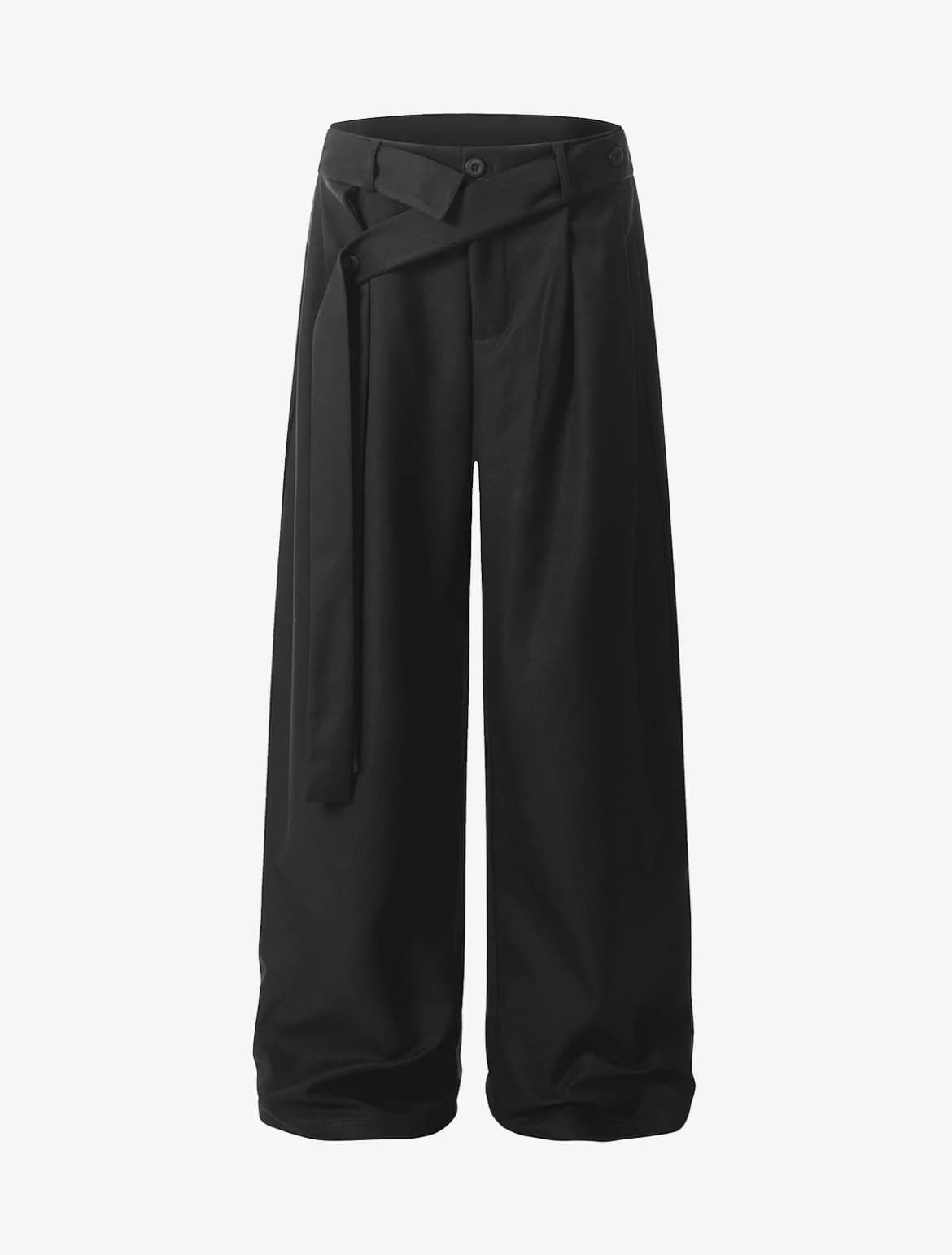 PLEATED BELTED MACHETE TRACK PANTS