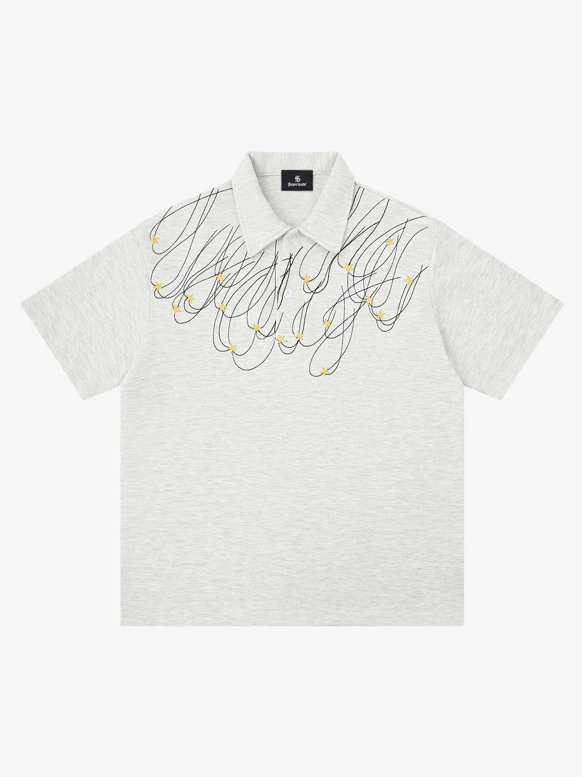 STELLAR EEMBROIDERY JERSEY POLO SHIRT