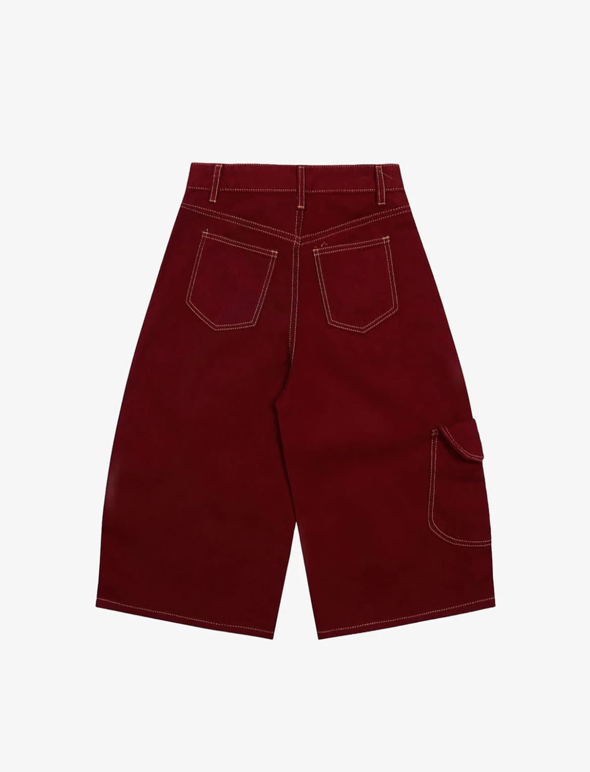 DENIM WELT EMBELLISHED CARGO JORTS