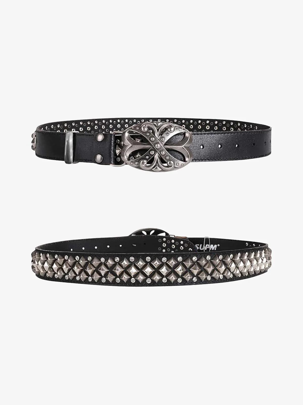 SUPERMADE RETRO PUNK RHINESTONE BELT